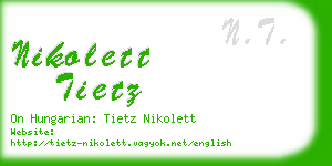 nikolett tietz business card